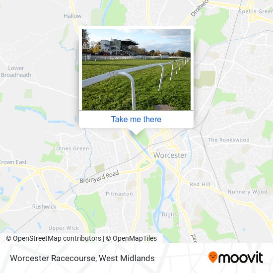 Worcester Racecourse map