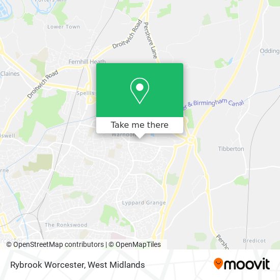 Rybrook Worcester map