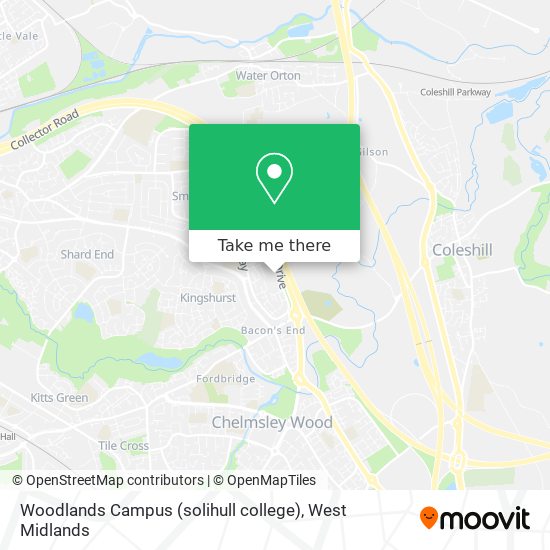 Woodlands Campus (solihull college) map