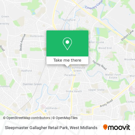 Sleepmaster Gallagher Retail Park map