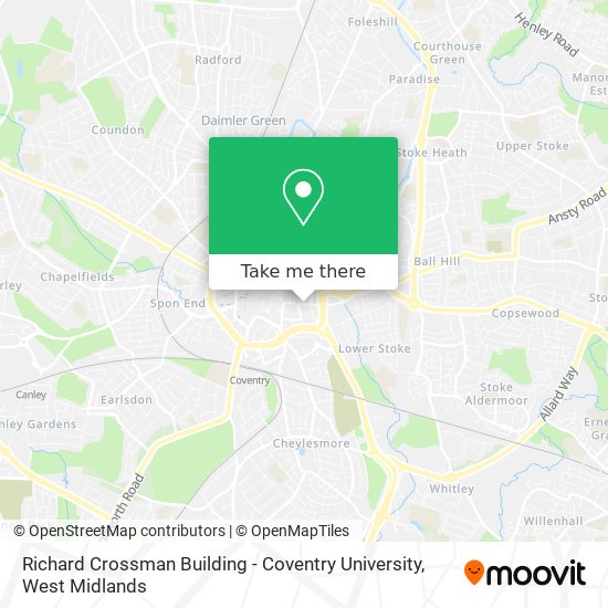 Richard Crossman Building - Coventry University map