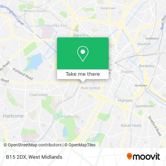 B15 2DX map