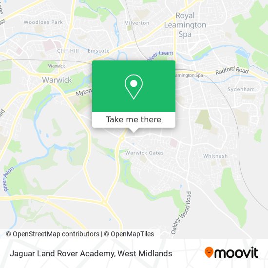 Jaguar Land Rover Academy map