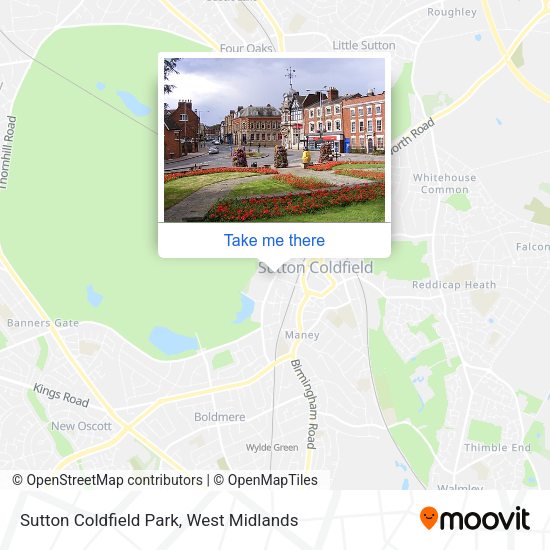 Sutton Coldfield Park map