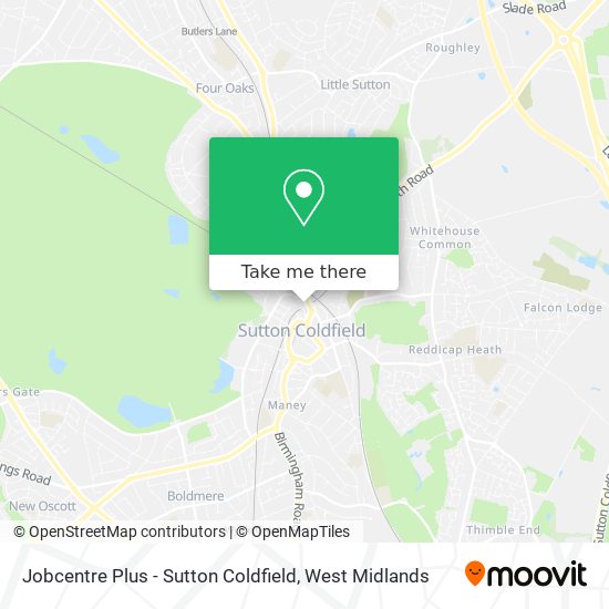 Jobcentre Plus - Sutton Coldfield map