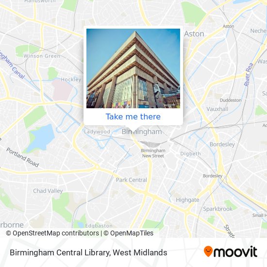 Birmingham Central Library map