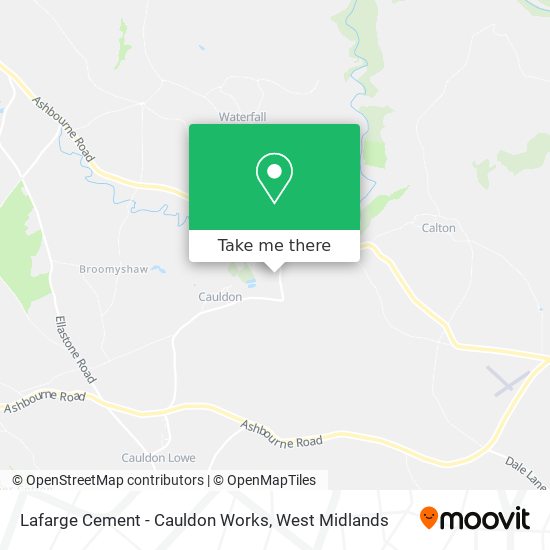 Lafarge Cement - Cauldon Works map