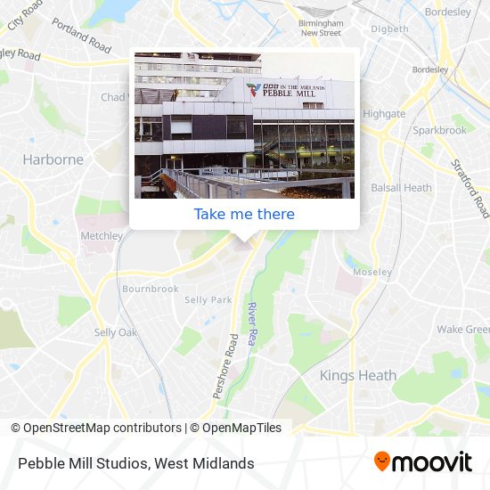 Pebble Mill Studios map