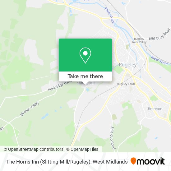 The Horns Inn (Slitting Mill / Rugeley) map