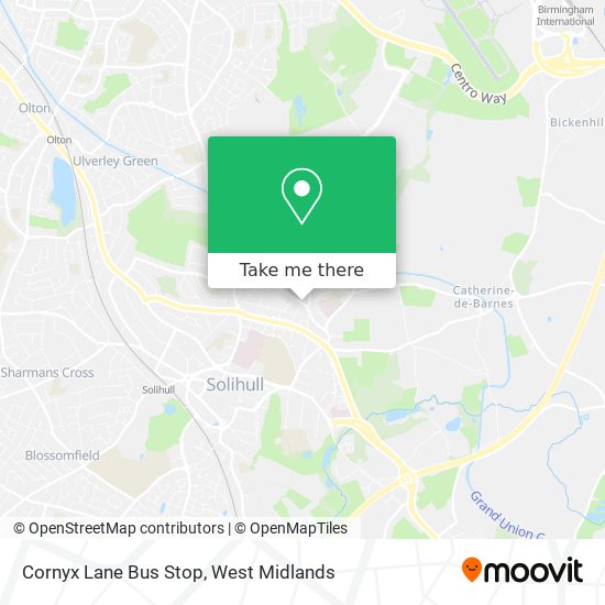 Cornyx Lane Bus Stop map