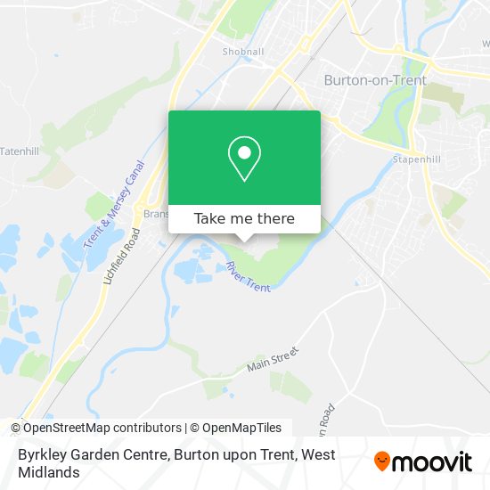 Byrkley Garden Centre, Burton upon Trent map