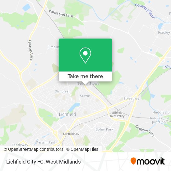 Lichfield City FC map