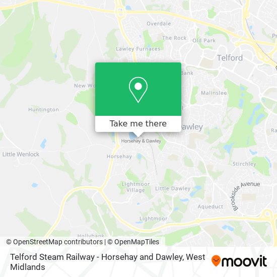 Telford Steam Railway - Horsehay and Dawley map