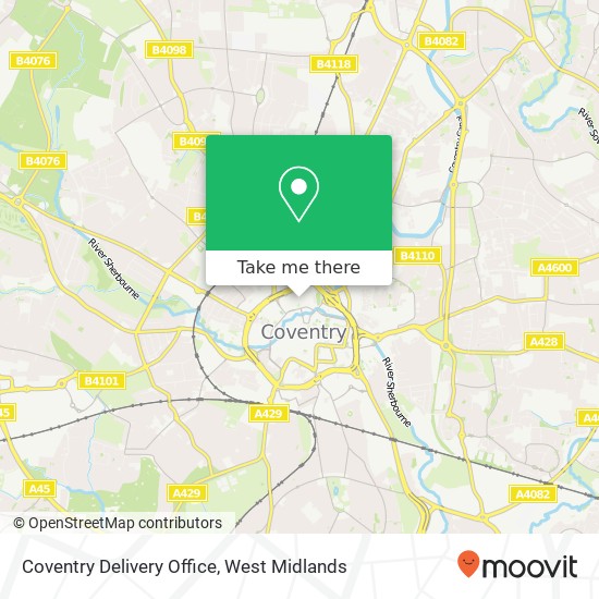 Coventry Delivery Office map