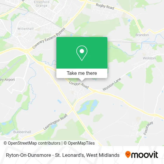 Ryton-On-Dunsmore - St. Leonard's map