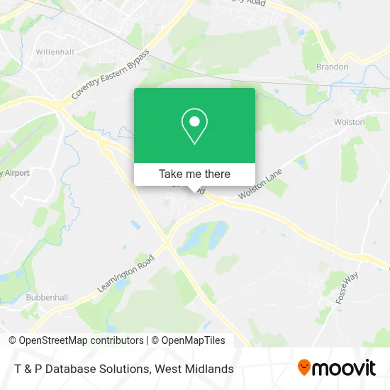T & P Database Solutions map