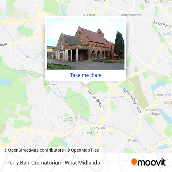 Perry Barr Crematorium map