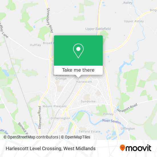 Harlescott Level Crossing map