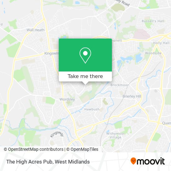 The High Acres Pub map
