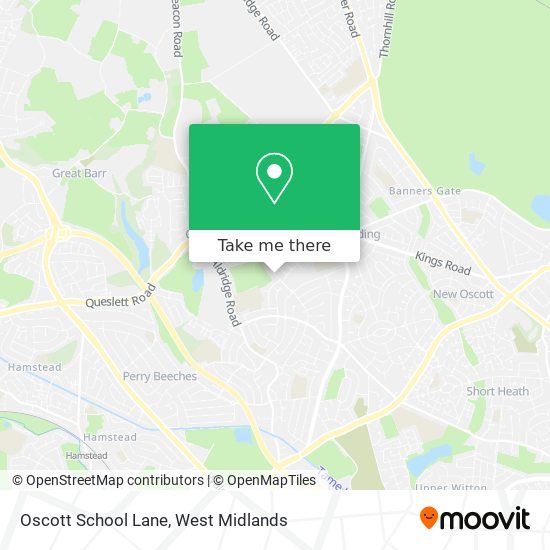 Oscott School Lane map