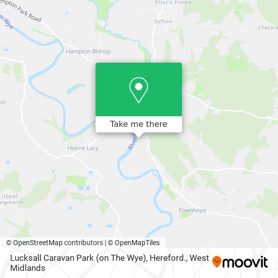 Lucksall Caravan Park (on The Wye), Hereford. map
