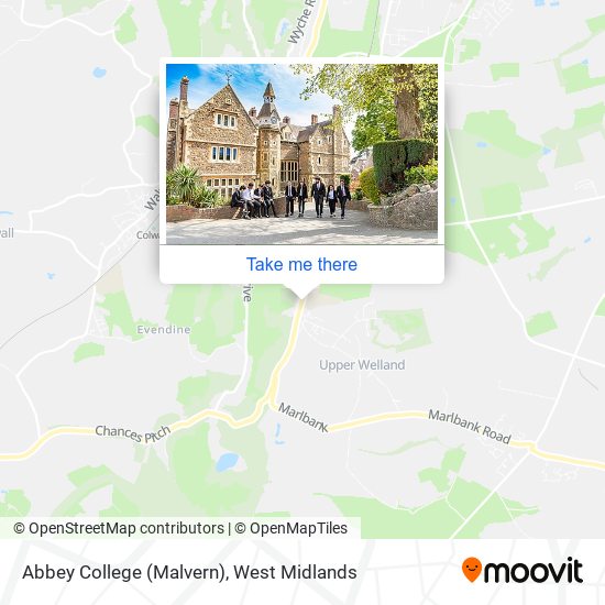 Abbey College (Malvern) map