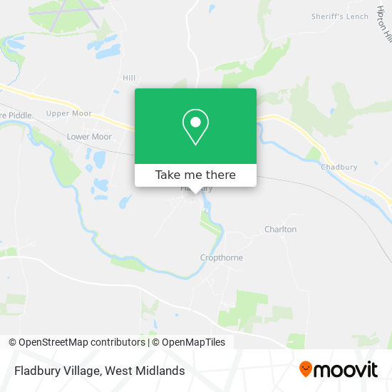 Fladbury Village map