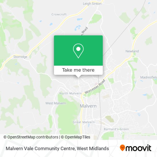 Malvern Vale Community Centre map