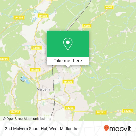 2nd Malvern Scout Hut map