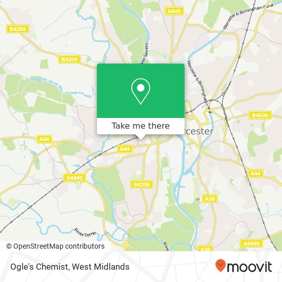 Ogle's Chemist map