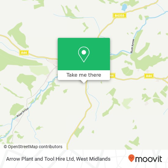 Arrow Plant and Tool Hire Ltd map