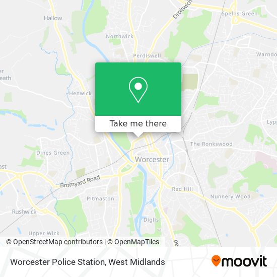 Worcester Police Station map
