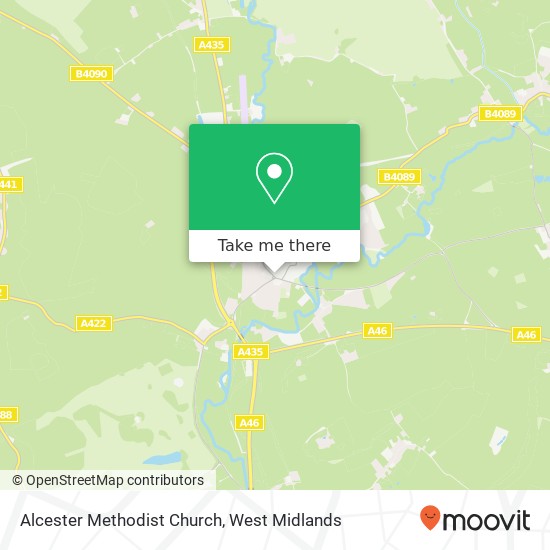 Alcester Methodist Church map