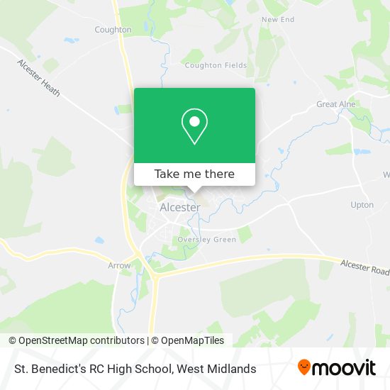 How to get to St. Benedict's RC High School in Alcester Town by bus?