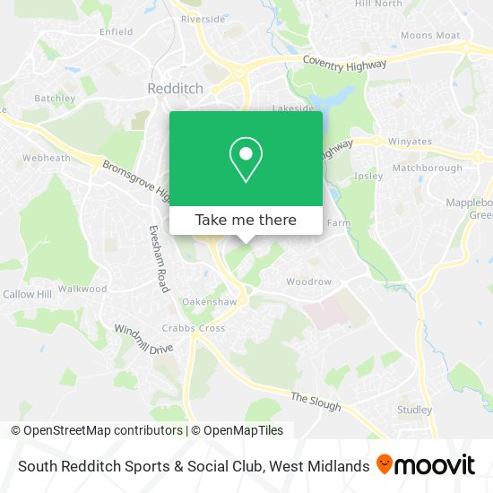South Redditch Sports & Social Club map