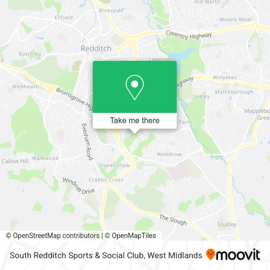 South Redditch Sports & Social Club map