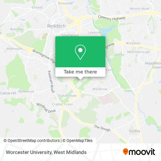 Worcester University map