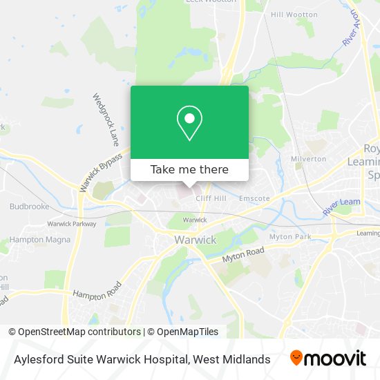 Aylesford Suite Warwick Hospital map