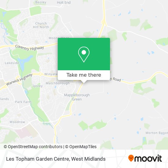 Les Topham Garden Centre map