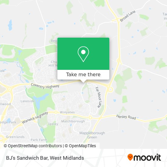 BJ's Sandwich Bar map