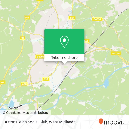 Aston Fields Social Club map