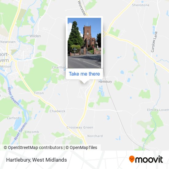 Hartlebury map