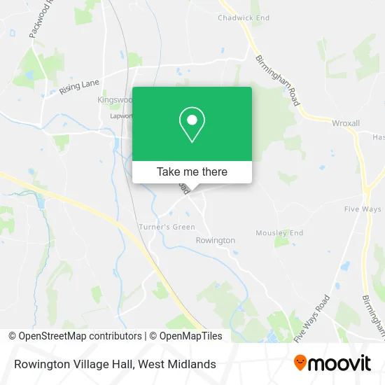 Rowington Village Hall map