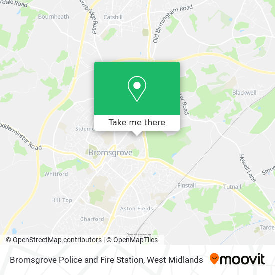Bromsgrove Police and Fire Station map