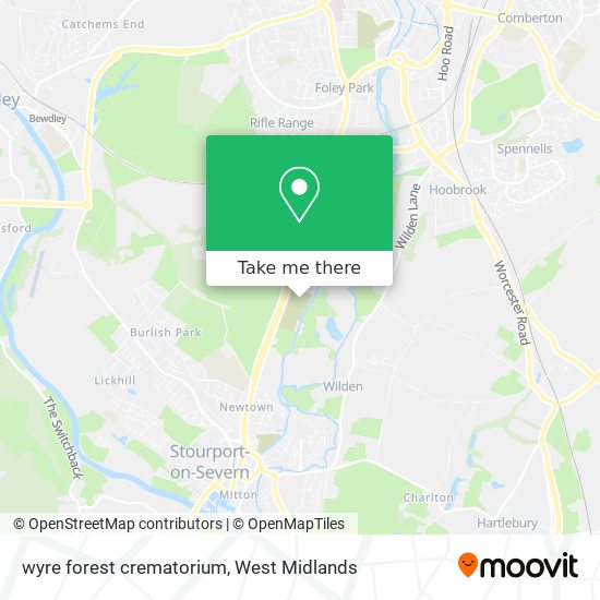 wyre forest crematorium map