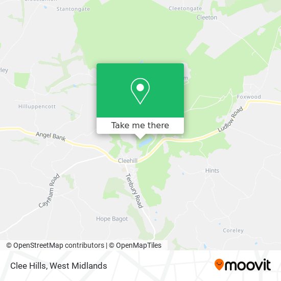 Clee Hills map