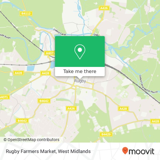 Rugby Farmers Market map