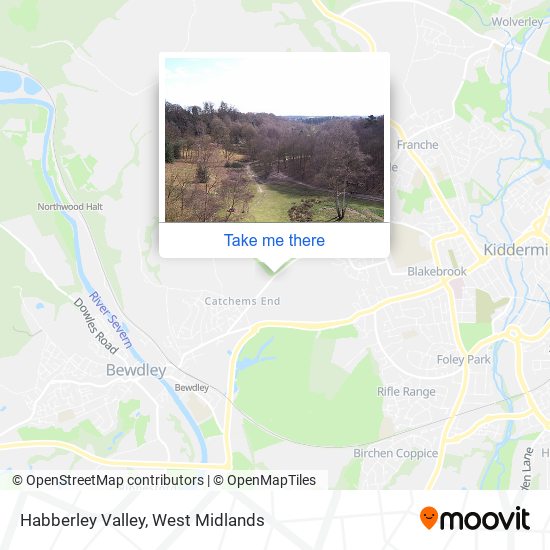 Habberley Valley map