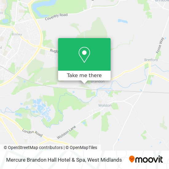 Mercure Brandon Hall Hotel & Spa map