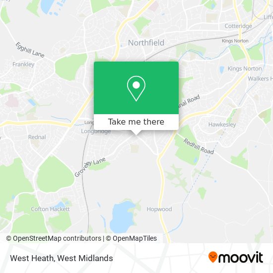 West Heath map
